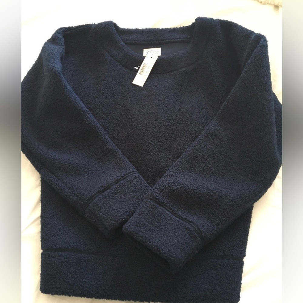 Teddy Cropped Sherpa Pullover